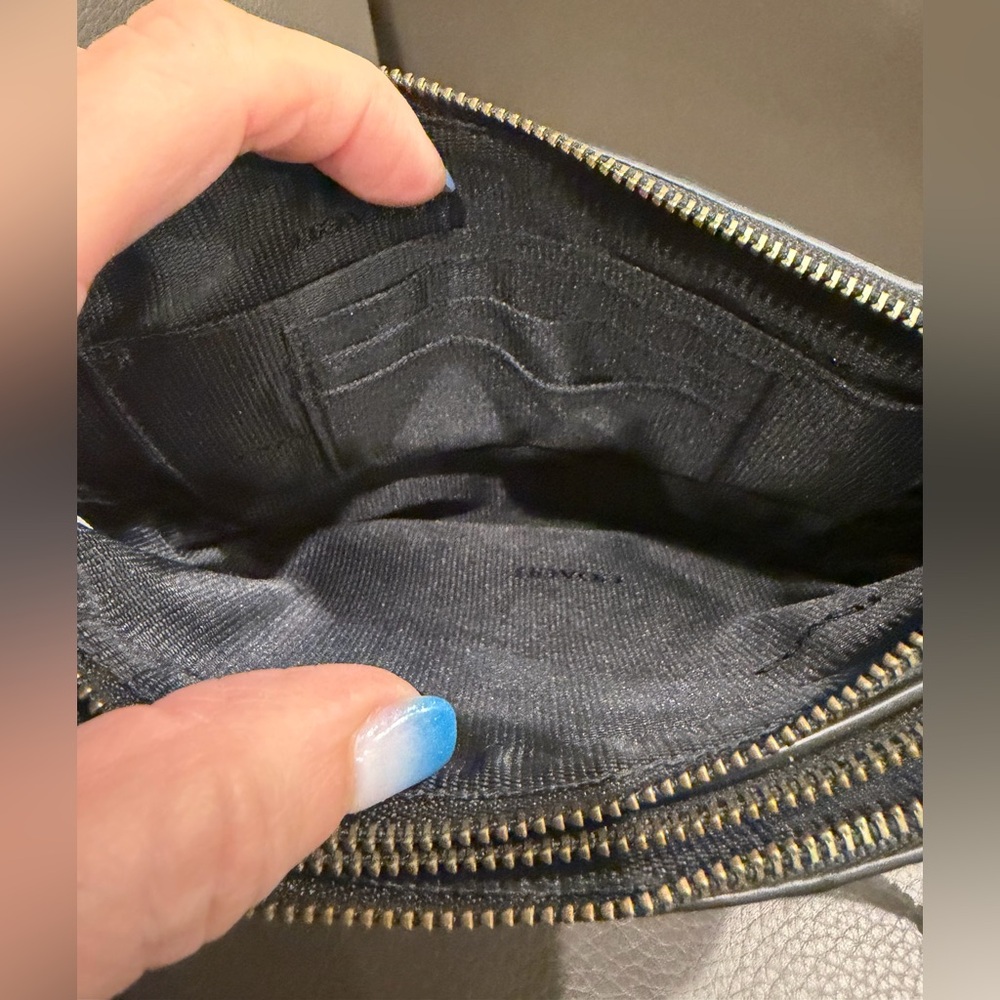 Coach, embossed python snake skin, double zip Cro… - image 3